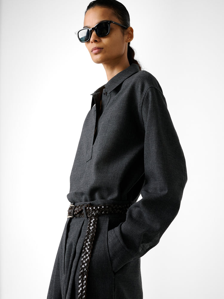 PINOLE SHIRT IN SLATE MELANGE