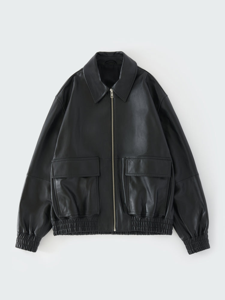 PISTON LEATHER JACKET IN BLACK