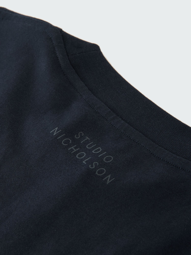 PIU LOGO T-SHIRT IN DARKEST NAVY