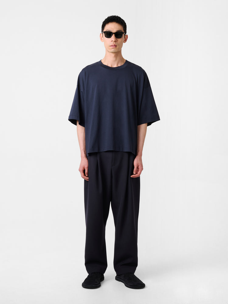 PIU LOGO T-SHIRT IN DARKEST NAVY