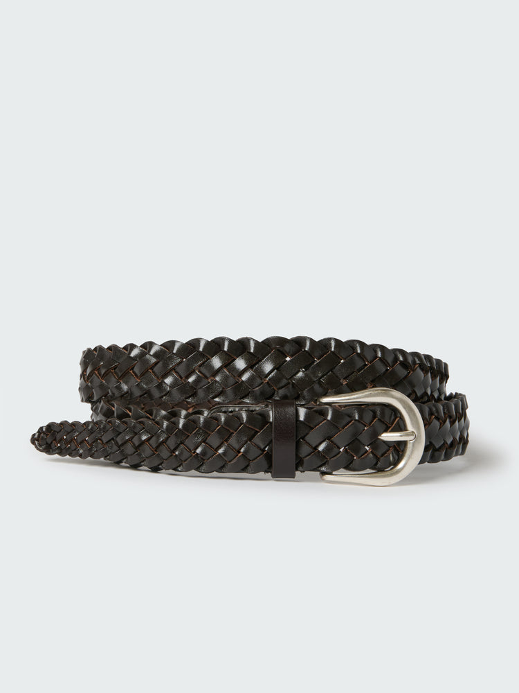 SN X AARON LEVINE PLAITED BELT IN COCOA