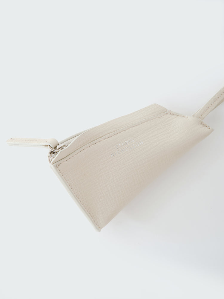 POCHI LEATHER POUCH IN PARCHMENT