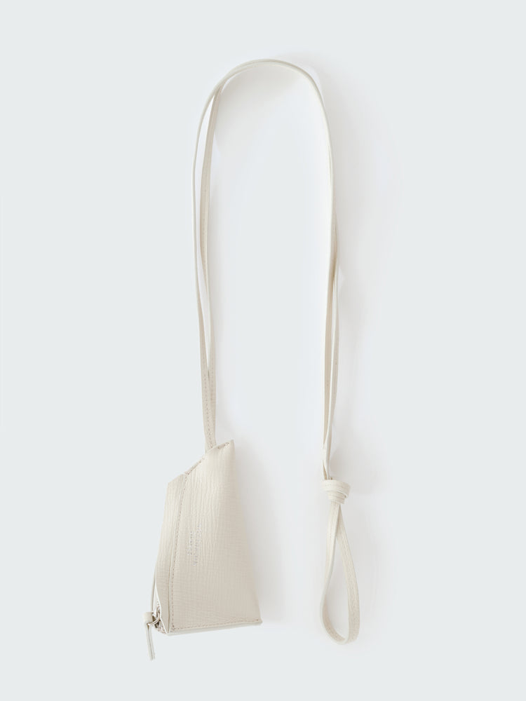 POCHI LEATHER POUCH IN PARCHMENT