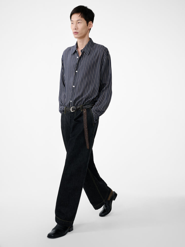 PUCH ITALIAN WIDE LEG DENIM PANT IN BLACK