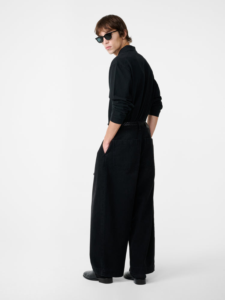 PUCH WIDE LEG DENIM PANT IN WASHED BLACK