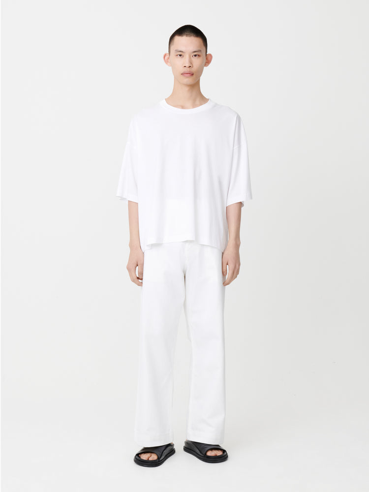 PYAD DENIM PANT IN OPTIC WHITE