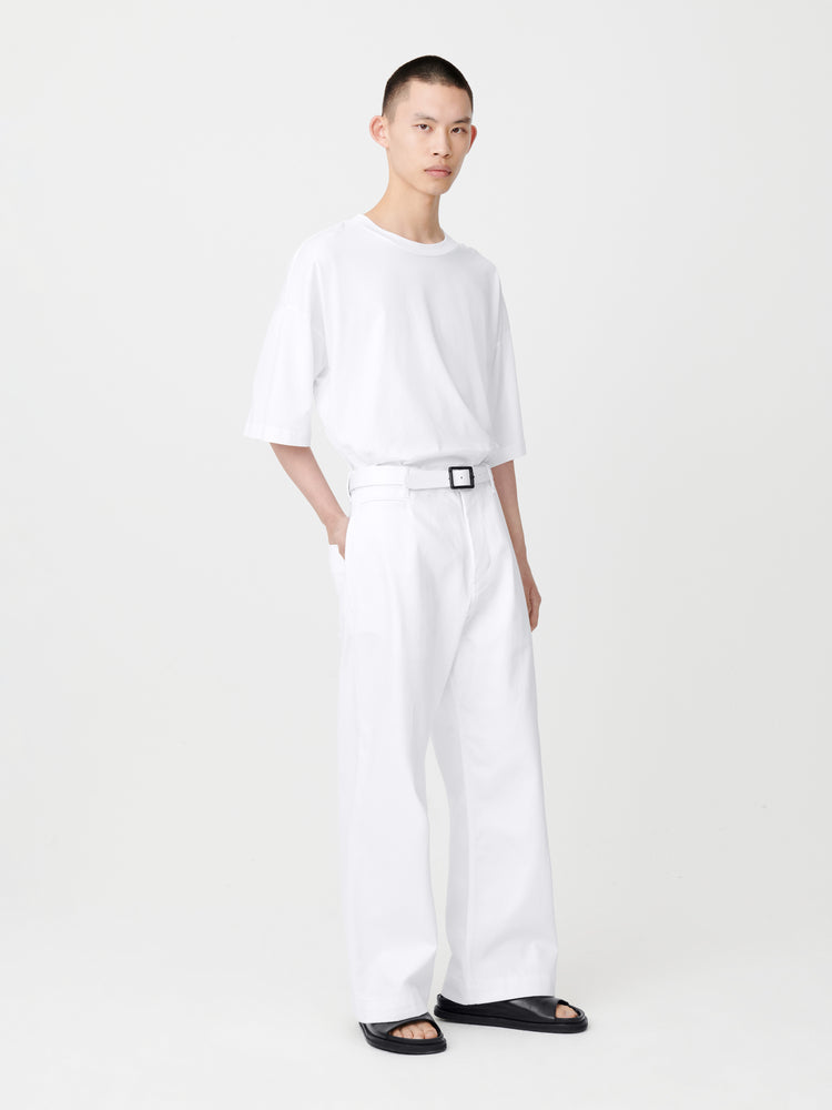 PYAD DENIM PANT IN OPTIC WHITE