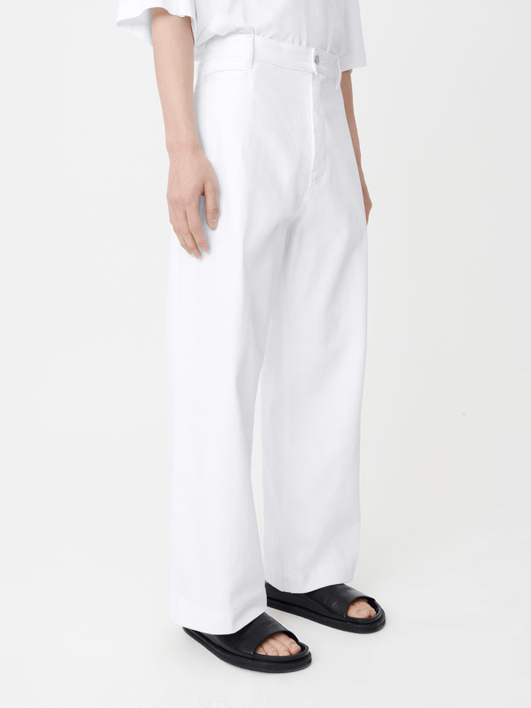 PYAD DENIM PANT IN OPTIC WHITE