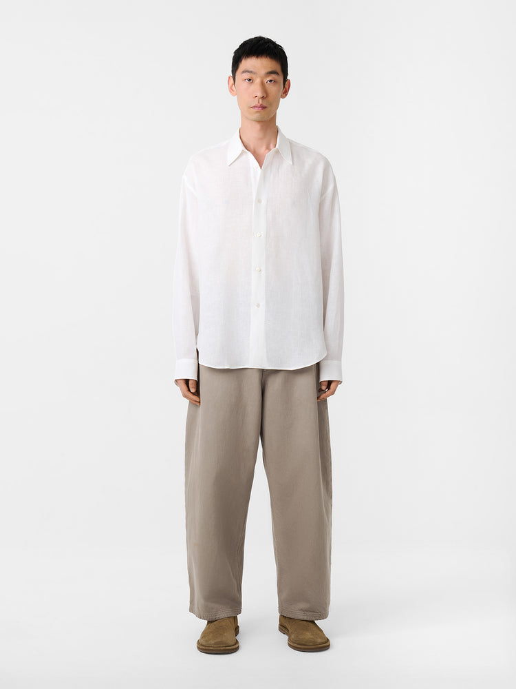 RAFE LINEN SHIRT IN MILK