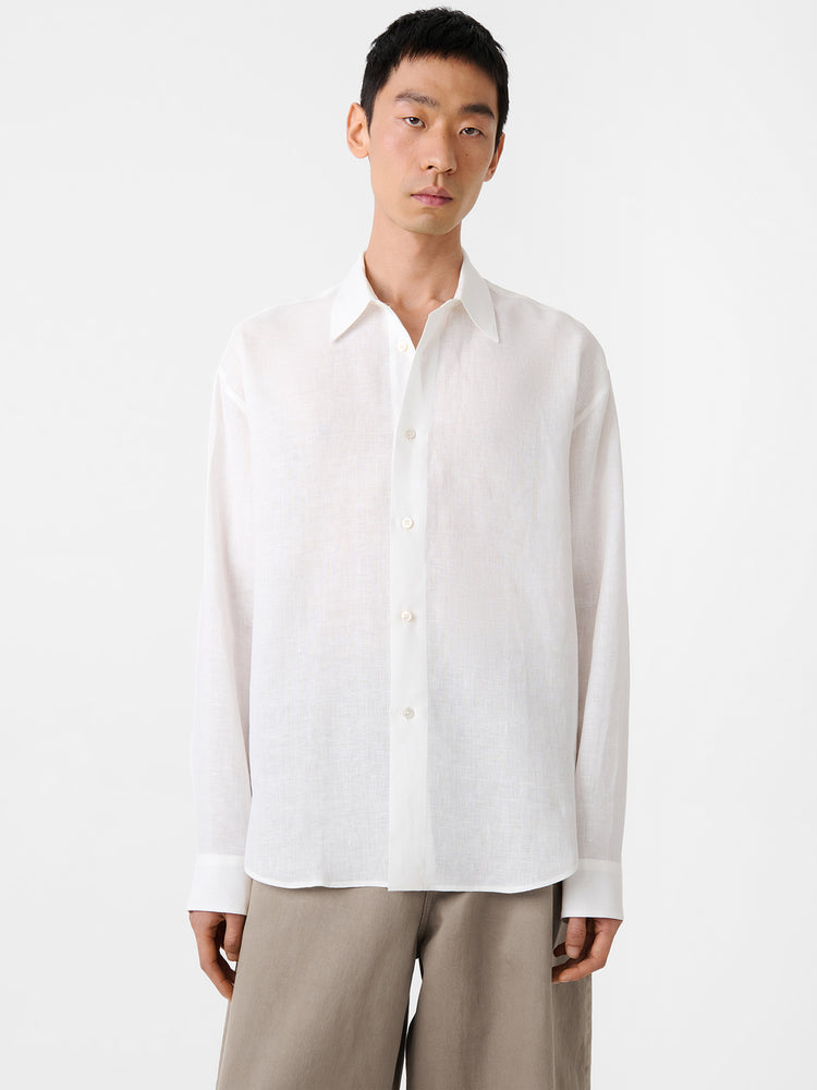 RAFE LINEN SHIRT IN MILK