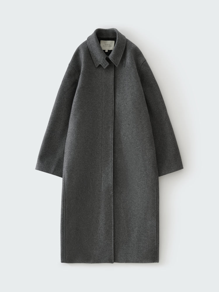 RIA WOOL MELTON COAT IN CHARCOAL