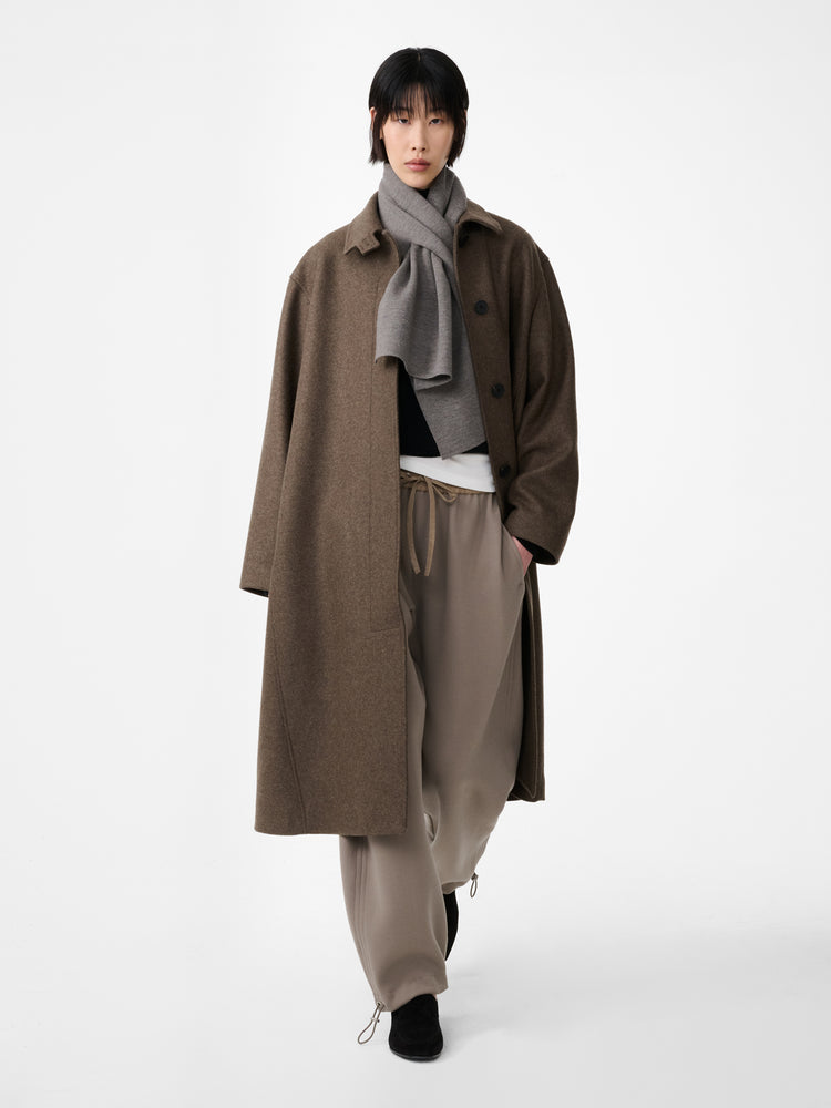 RIA WOOL MELTON COAT IN LODEN