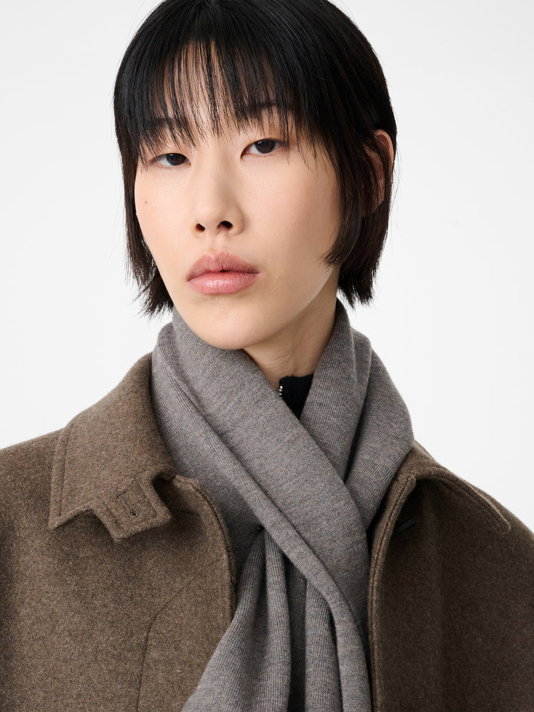RIA WOOL MELTON COAT IN LODEN