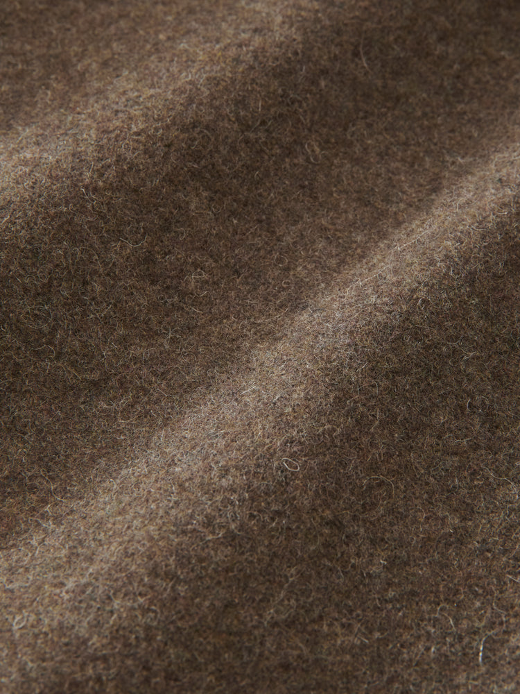 RIA WOOL MELTON COAT IN LODEN