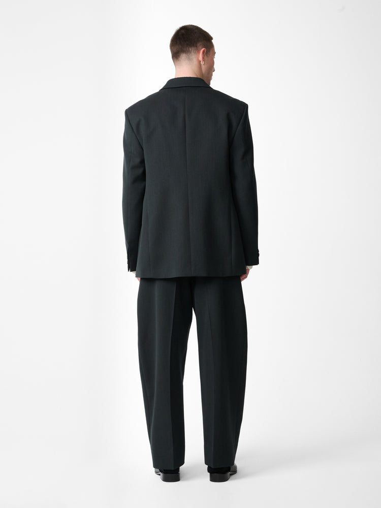 ROVERSI WOOL JACKET IN MINERAL GREEN