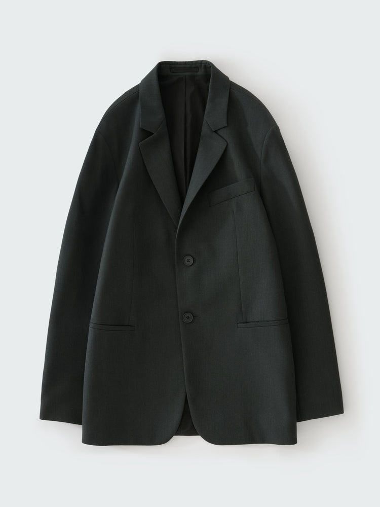 ROVERSI WOOL JACKET IN MINERAL GREEN