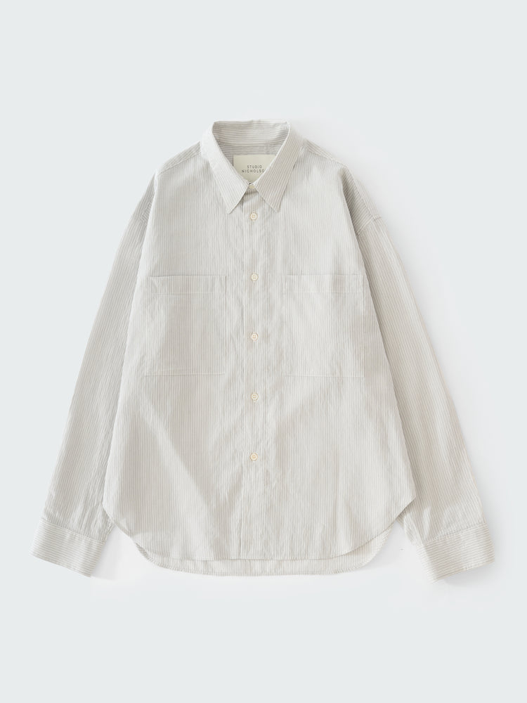 SALIN SHIRT CHALK STRIPE