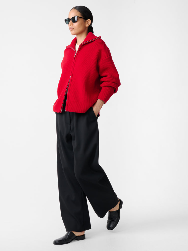 SANDOS KNIT IN CRIMSON