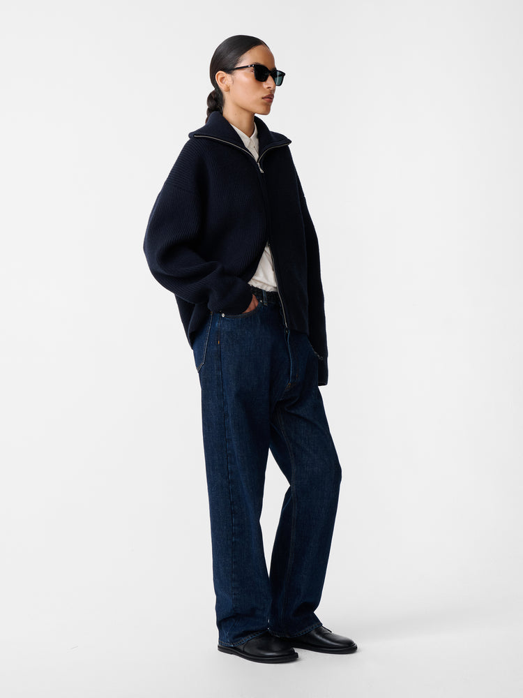 SANDOS KNIT IN DARKEST NAVY