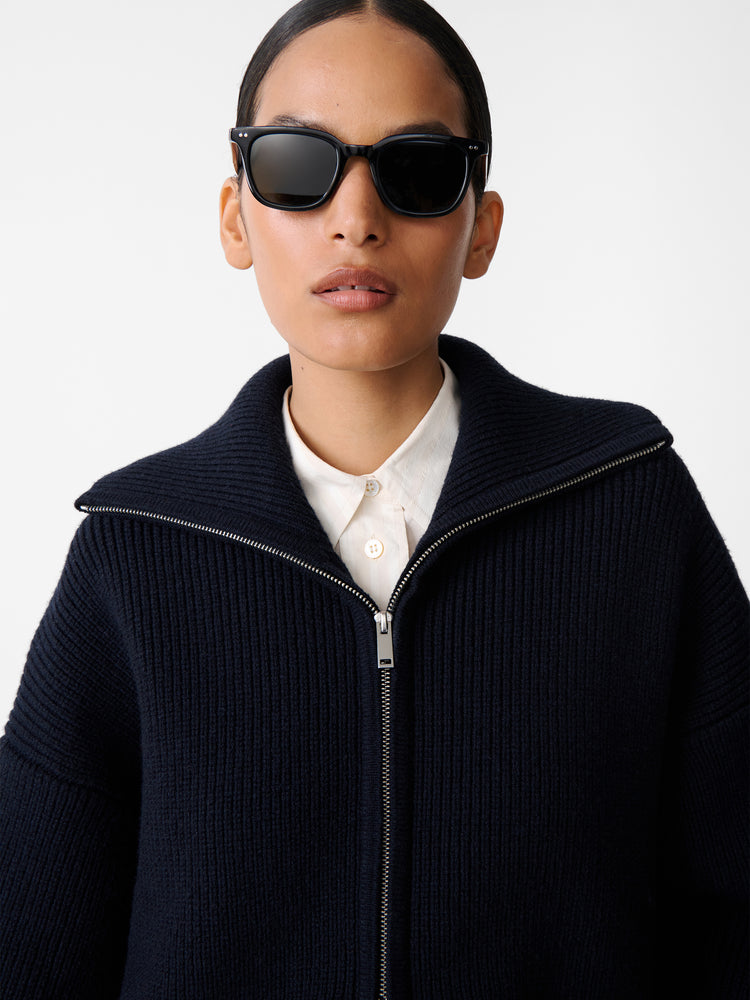 SANDOS KNIT IN DARKEST NAVY