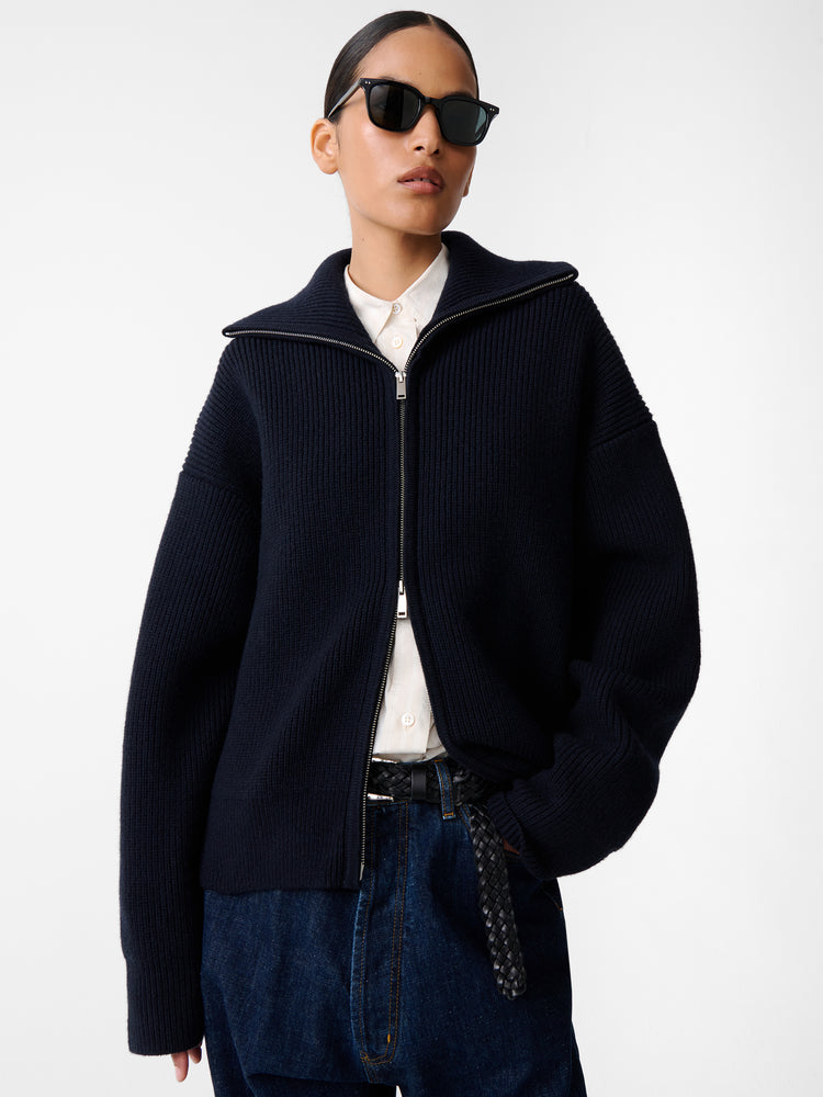 SANDOS KNIT IN DARKEST NAVY