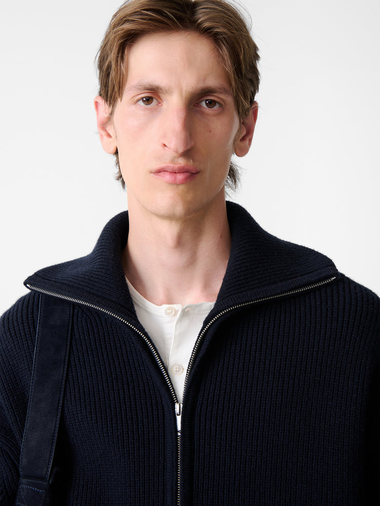 SANDOS KNIT IN DARKEST NAVY