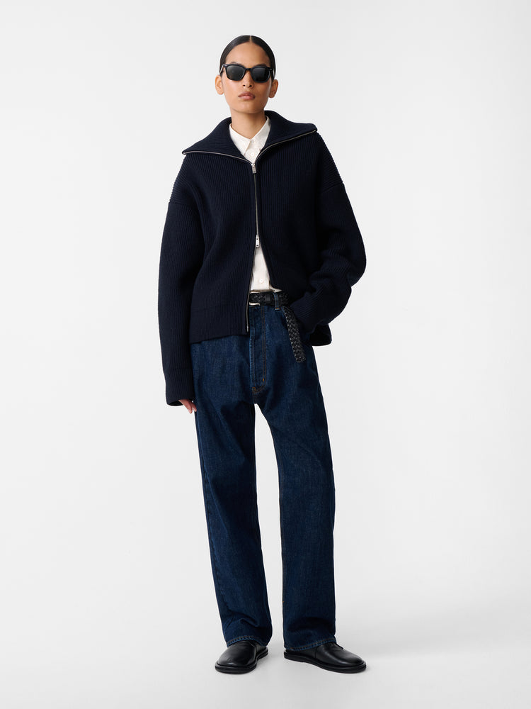 SANDOS KNIT IN DARKEST NAVY