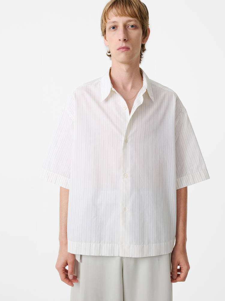 SANKO SHIRT IN PARCHMENT STRIPE