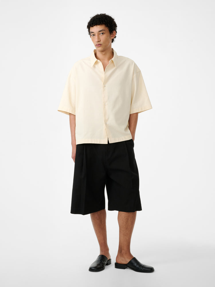 SANKO MATELASSE SHIRT IN ANTIQUE WHITE