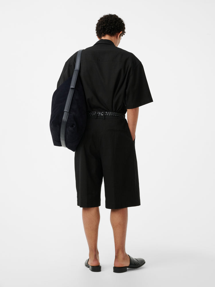 SANKO MATELASSE SHIRT IN BLACK