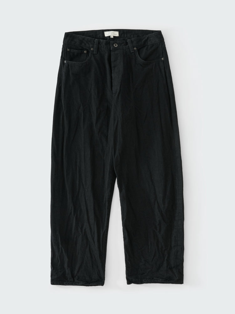 SEB CRINKLE DENIM PANT IN BLACK