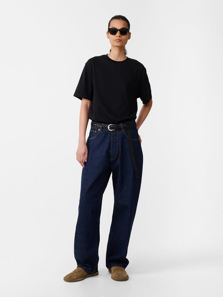 SEB CRINKLE DENIM PAN IN INDIGO WASH