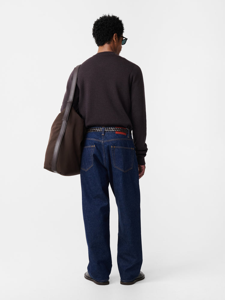 SEB CRINKLE DENIM PAN IN INDIGO WASH