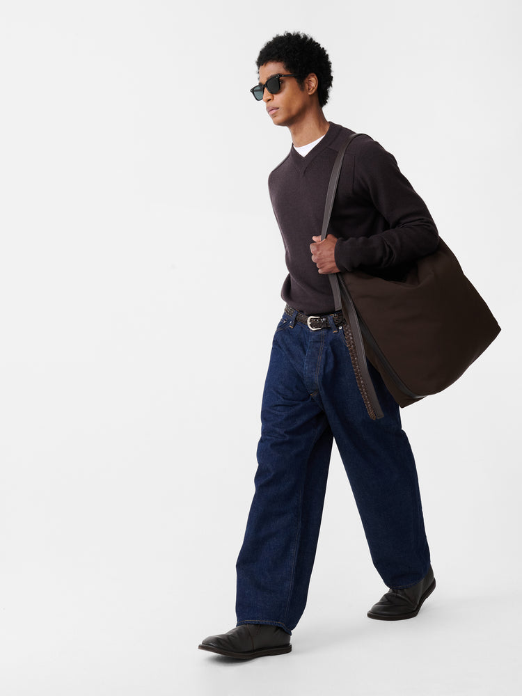 SEB CRINKLE DENIM PAN IN INDIGO WASH