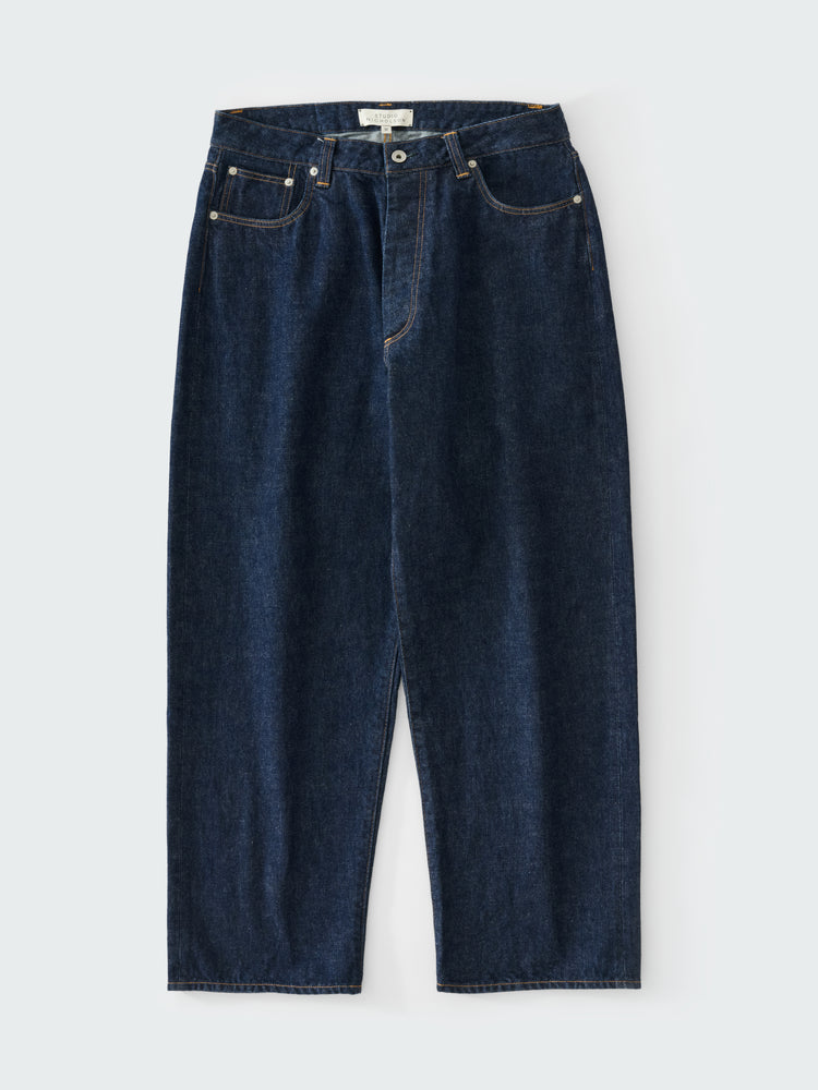 SEB CRINKLE DENIM PAN IN INDIGO WASH