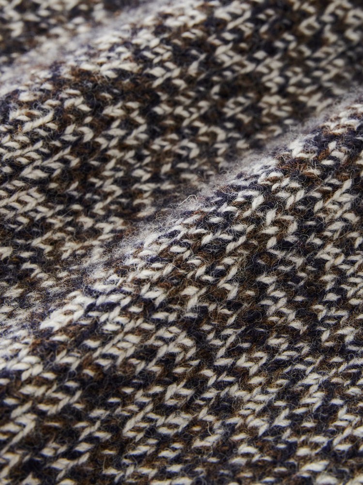 SEN KNIT IN NAVY MOULINE