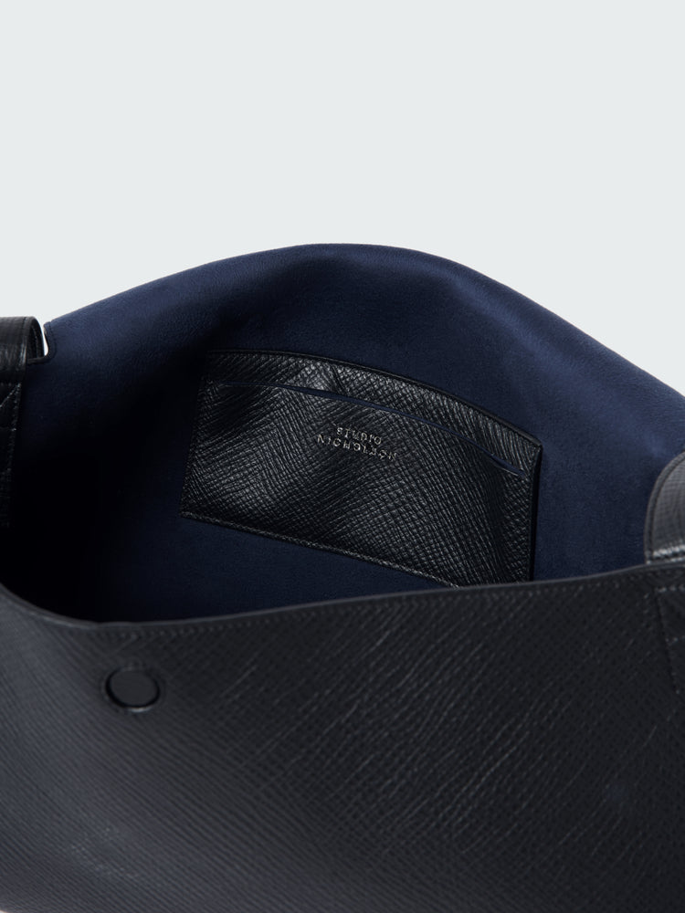 【EXCLUSIVE】SHIBORU LEATHER BAG IN DARKEST NAVY