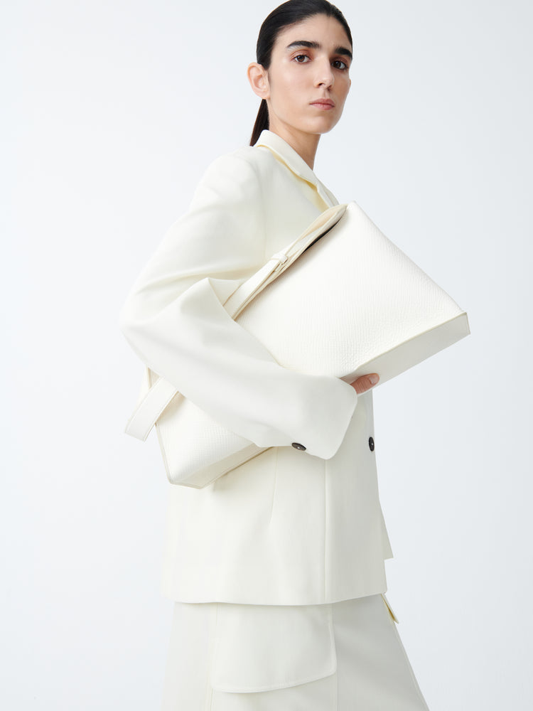 SHIBORU LEATHER BAG IN PARCHMENT