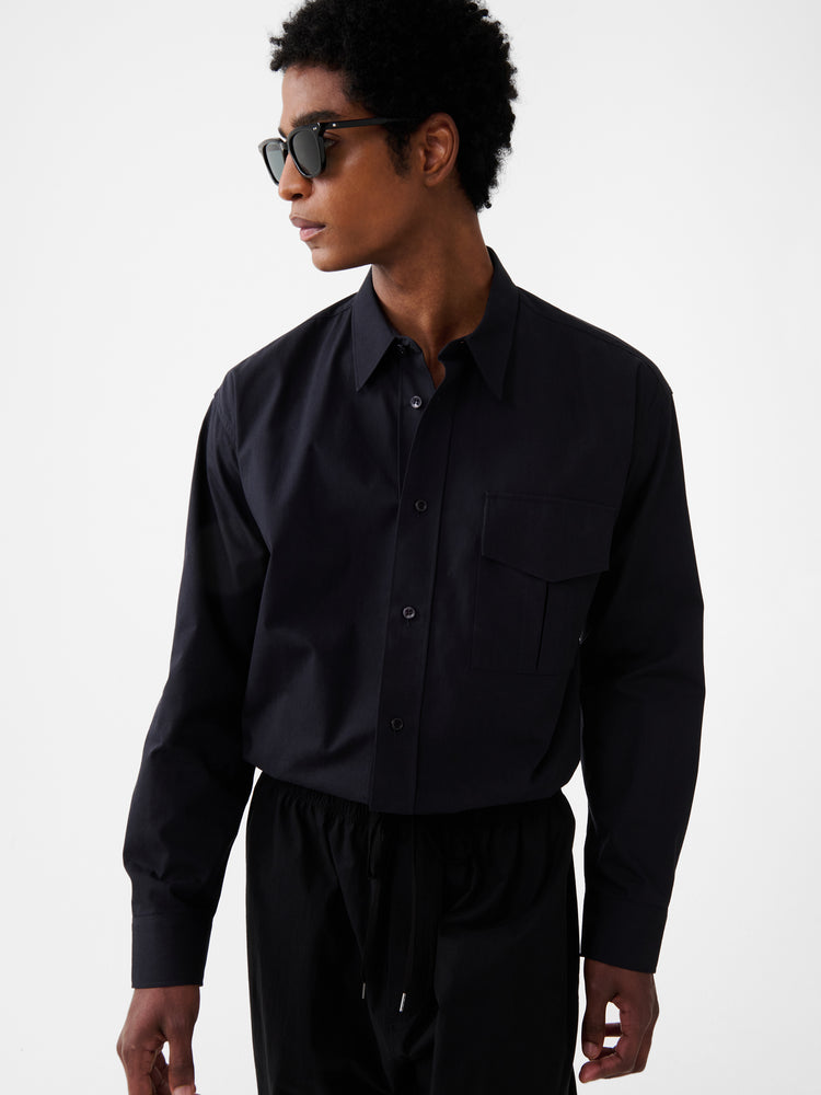 SOLST SHIRT IN DARKEST NAVY
