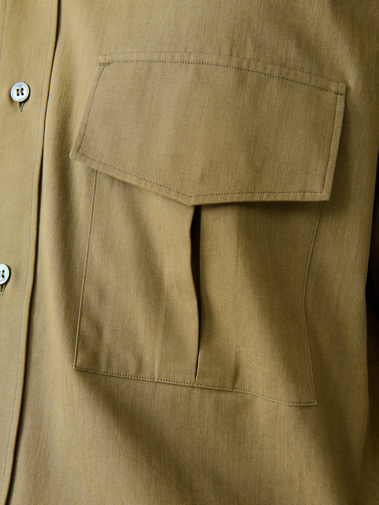 SOLST SHIRT IN MILITARY GREEN