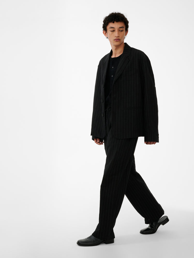 SONNY PINSTRIPE PANT IN BLACK
