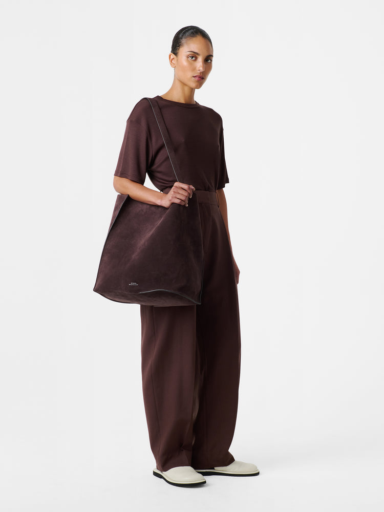 DOUBLET TYPE2 SUEDE BAG IN CONKER