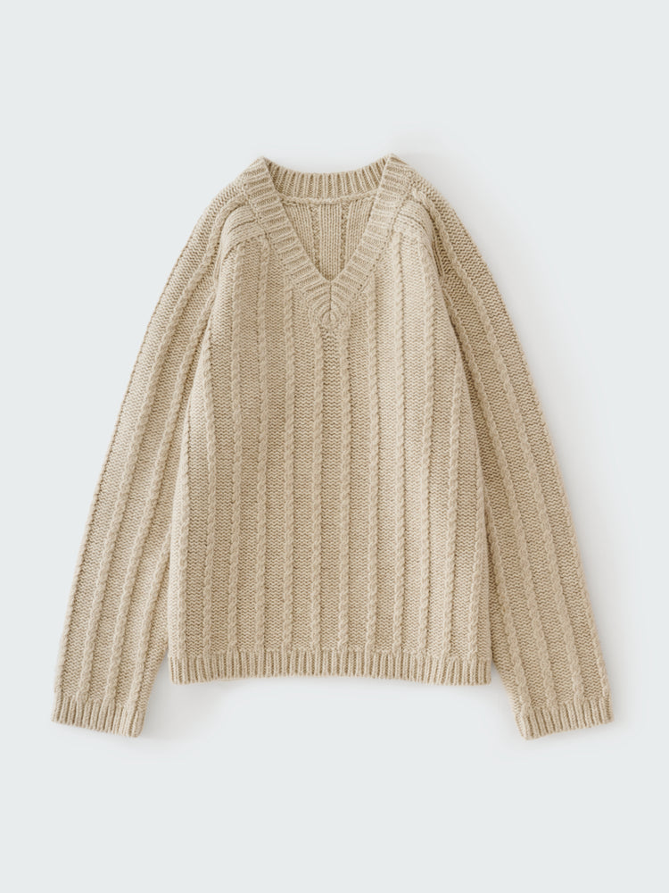 SN X AARON LEVINE SUSSEX KNIT IN OATMEAL