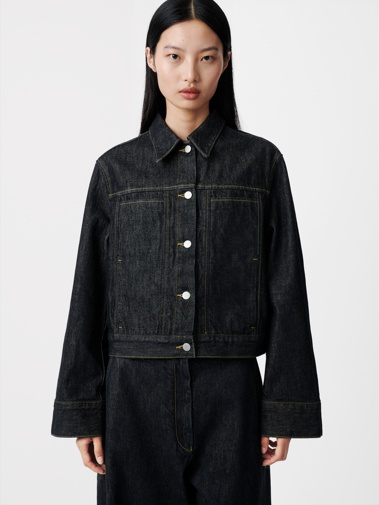TAHOE ITALIAN DENIM JACKET IN BLACK