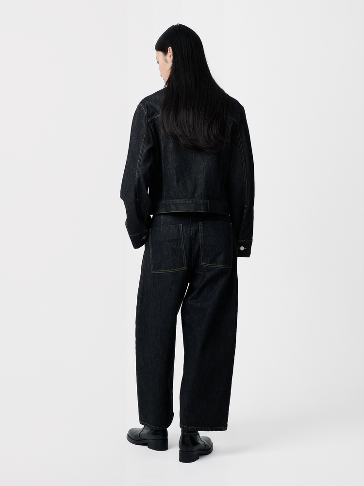 CHALCO ITALIAN DENIM PANT IN BLACK