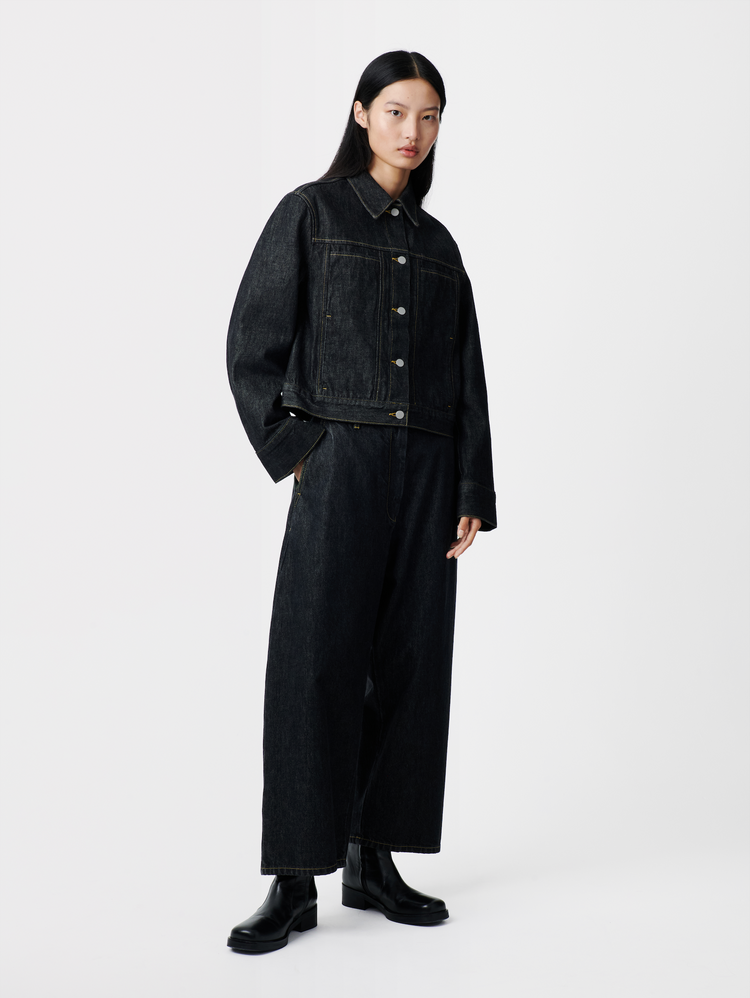 CHALCO ITALIAN DENIM PANT IN BLACK