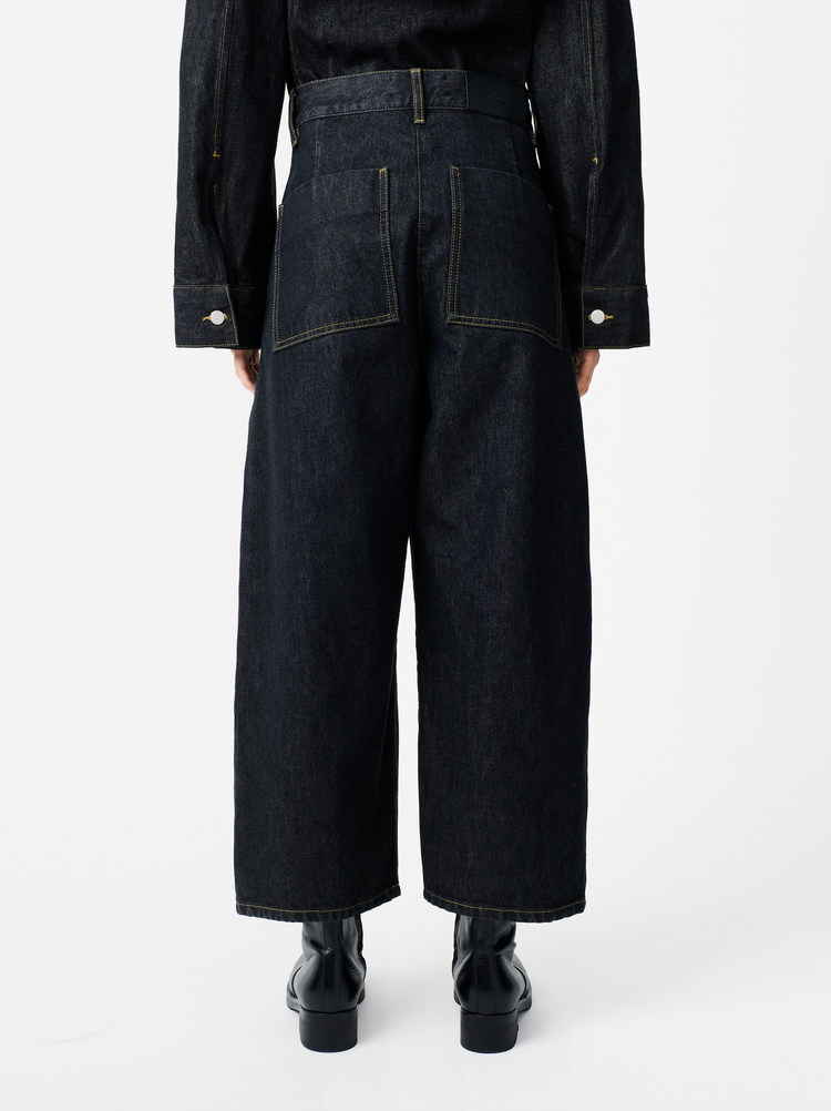 CHALCO ITALIAN DENIM PANT IN BLACK