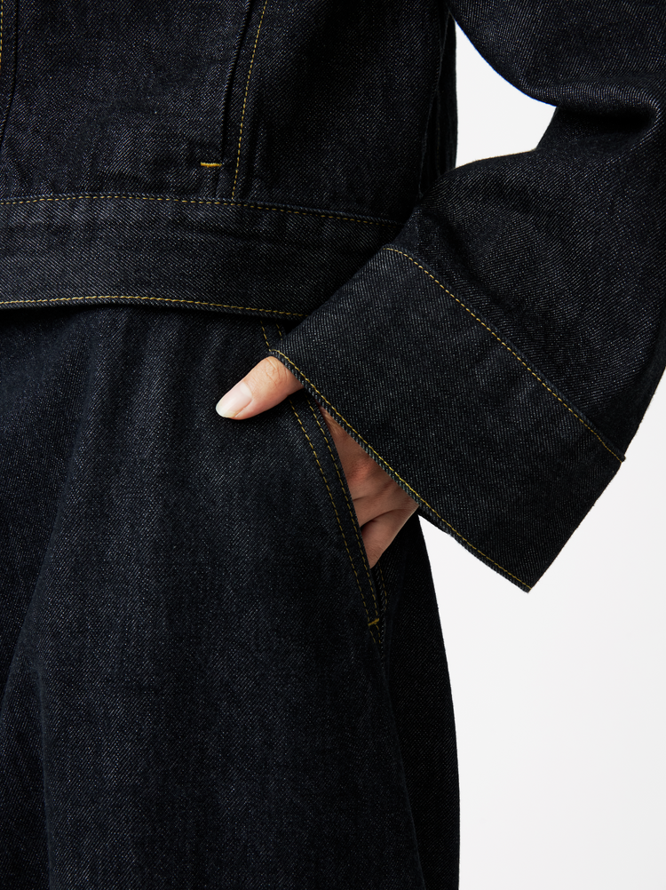 CHALCO ITALIAN DENIM PANT IN BLACK