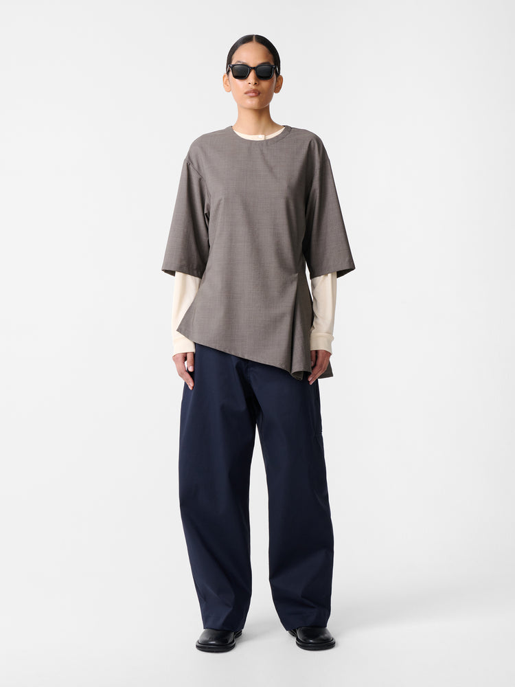 SN × MACKINTOSH TAY PANT IN NAVY