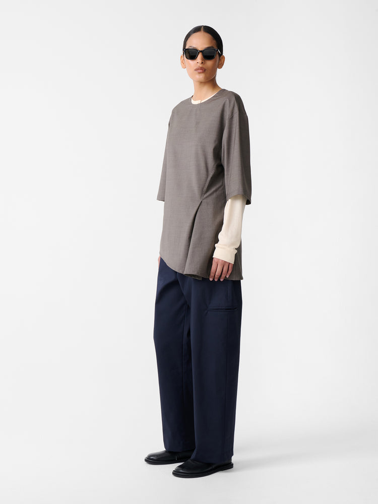 SN × MACKINTOSH TAY PANT IN NAVY